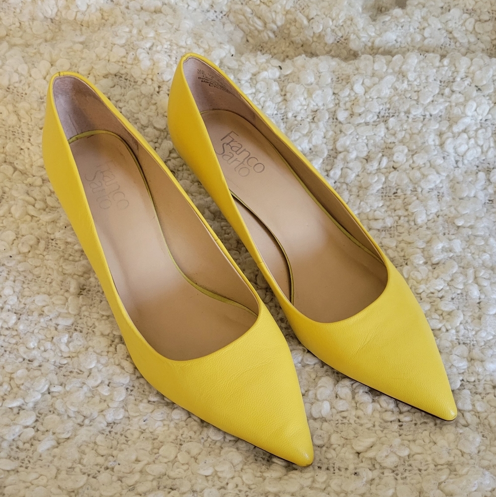 Franco Sarto yellow heels